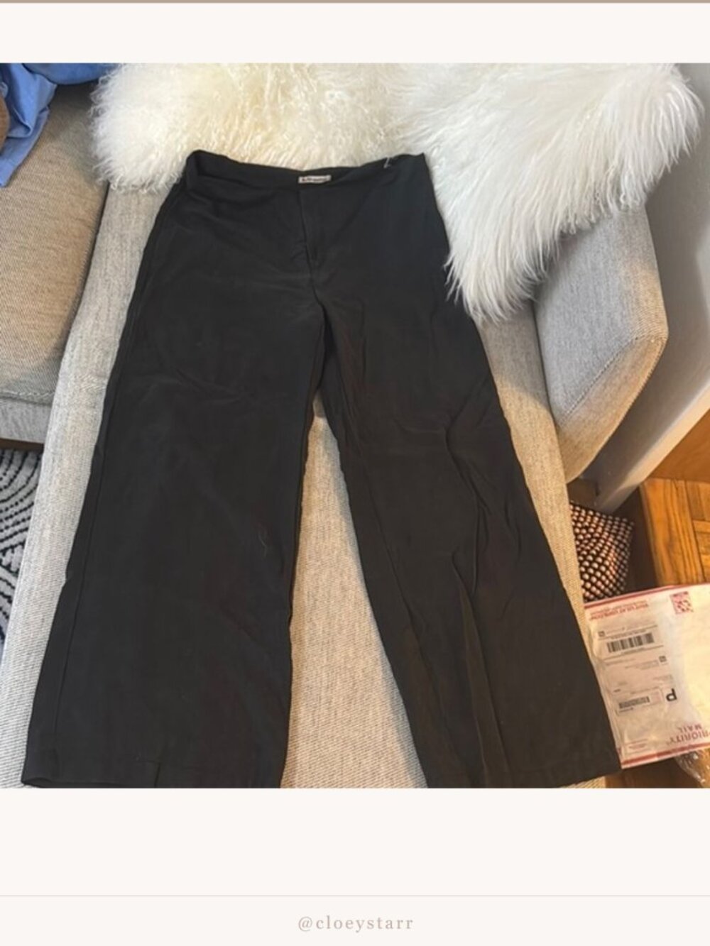 Reformation Black Wide Leg Pants Size 10 | High Rise Sustainable |